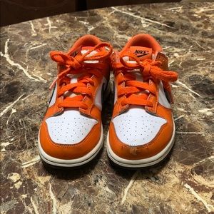 Nike Kids Orange and White Sneakers